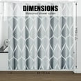 thumbnail image 5 of Grey Geometric Shower Curtain W 84 x H 72,Waterproof Design and Polyester,Quick-Drying, Weighted Hem, Extra Wide Size Shower Curtains Set for Bathroom,Machine Washable with 14 Hooks, 5 of 6