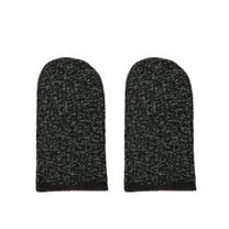 Fdelink Gaming Finger Sleeve,Copper Fiber Glove,8 Pcs Anti Scratch Sensitive Screen Gaming Finger Thumb Sleeves for Enhanced Grip and On Mobile Devices,Black Cover,1* Finger Sleeve (A Pair)