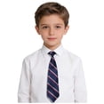 thumbnail image 1 of Odeerbi Niños Niñas Pre-Atado Corbata A Rayas Correa Elástica Ajustable Corbata Uniforme de La Escuela Accesorio, 1 of 6
