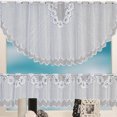 thumbnail image 2 of Panxico Curtain 2PCS Lace Coffee Cafe Window Tier Curtain Set Kitchen Dining Room Home Decor Lot G, 2 of 2