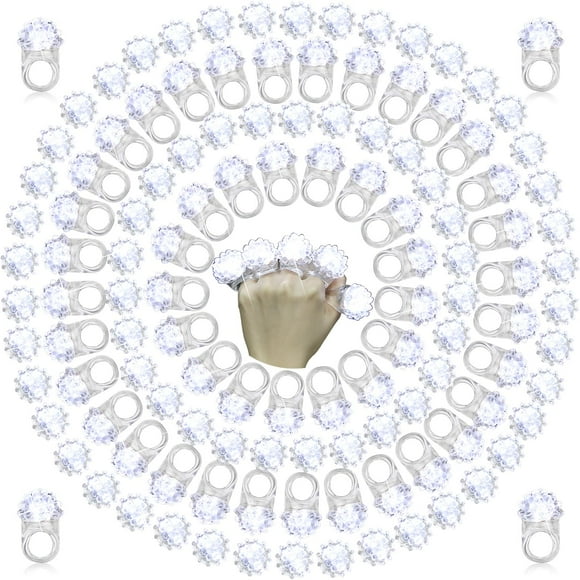 Anillo Sosation para Halloween, 100 unidades, con luces LED parpadeantes