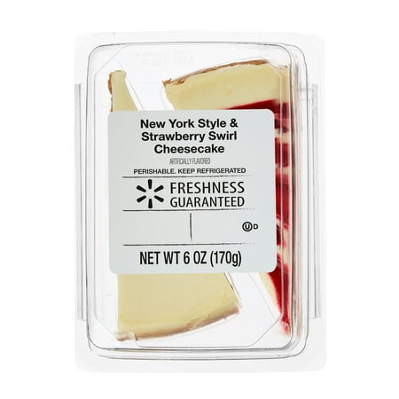 Freshness Guaranteed New York & Strawberry Cheesecakes, 6 oz, 2 Slices