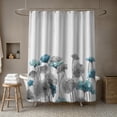 thumbnail image 4 of Creative Products Gray Blue Painted Flowers 71x74 Shower Curtain, 4 of 7
