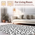 thumbnail image 2 of ODIKA 8' Machine Washable Non-Slip Area Rug, Contemporary Spotted Art with Expressive Modernist High Traffic Rug, Black, 292264, 2 of 5