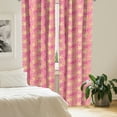 thumbnail image 2 of Ambesonne Floral Window Curtains, Dotted Plumeria Frangipani, Each 28" W x 95" L, Pink Yellow White, 2 of 4