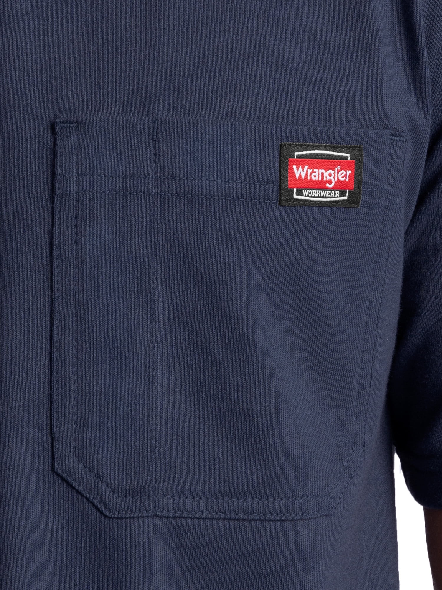 Wrangler Workwear Men's Short Sleeve Heavyweight Pocket Crew T-Shirt