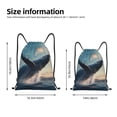 thumbnail image 2 of Saiise Dancing Whale Pattern Sports Drawstring Backpack - String Swim Gym Bag with Wet Proof Pocket for Women&Men-Small, 2 of 6