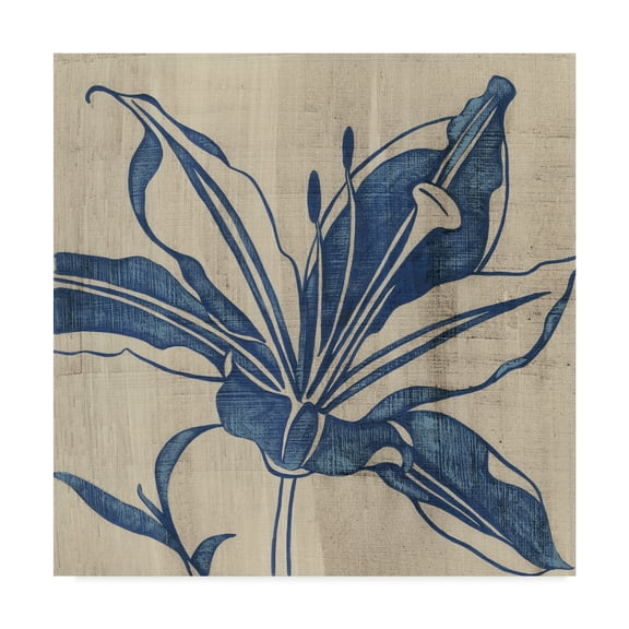 Trademark Fine Art 'Indigo Lily' Canvas Art by Chariklia Zarris