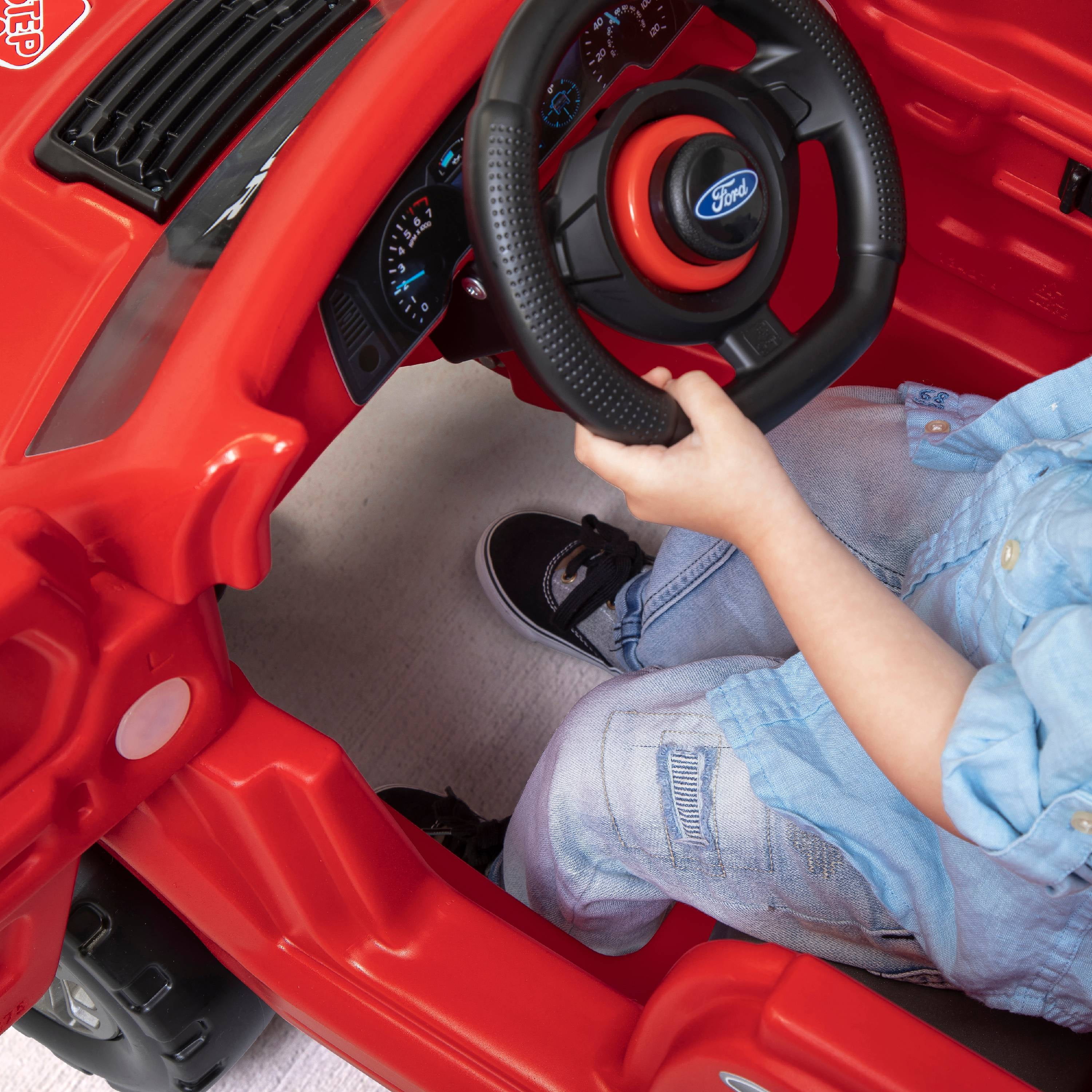 Step2 2-in-1 Red ford F-150 SVT Raptor Push Car, Ride-On Toy for Toddlers