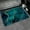 Teal and Gold Marble, variant on Super Absorbent Diatomaceous Earth Stone Bath Mat,Teal and Gold Marble Quick-Drying Bathroom Carpets,Non Slip Bathtub Floor Mat，Easy to Clean, Simple Kitchen Doormat(Square 40×60cm)