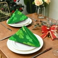 thumbnail image 3 of Coolnut St. Patrick's Day Clover Cloth Napkins Set of 1,Reusable Washable Polyester Dinner Table Napkins for Family,Kitchen,Dining,Party Decor, 3 of 7