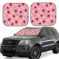 thumbnail image 2 of Bingfone Strawberry And Ladybugs Windshield Sun Shade 2-Piece Foldable Car Front Window Sunshade For Most Sedans Suv Truck - Auto Sun Blocker Visor Protector Blocks Max Uv Rays - Large, 2 of 7