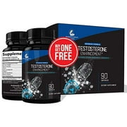 Testosterone Booster for Men Male Enhancement - Pharmacist Recommended - by Research Labs - 180 Caplets with Zinc, Tribulus, Horny Goat Weed, Saw Palmetto