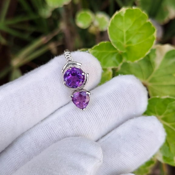 Natural Amethyst Pendant Handmade Pendant Women Pendant In 925 Sterling Silver Penant Febuary Birthstone Gifts