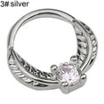 thumbnail image 2 of Jiaroswwei 1Pc Women Cubic Zirconia Inlaid Nose Ring Helix Earring Hoop Piercing Jewelry, 2 of 8