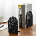 thumbnail image 5 of KLL Falling Musical Print Wood Book Ends for Shelves,1 Pair Wood Bookends Book Holder Stand Decorative, Book Stoppers for Heavy Duty Books CD File Video Games, 5 of 8