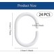 thumbnail image 2 of 24 Pcs Shower Curtain Ring, C-Shaped Shower Curtain Hook, Plastic Shower Curtain Rings, Shower Curtain Ring for Bathroom, for Bathroom, Bedroom, Dress, 2 of 5