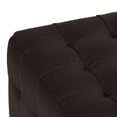 thumbnail image 3 of Cortesi Home Charli Tufted Cube Ottoman in 100% Genuine Leather, Brown, 3 of 3