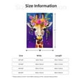 thumbnail image 5 of PHELIKA Giraffe With Floral Headpiece 01 All Season Flannel Throw Blankets 40x50 In, 5 of 8