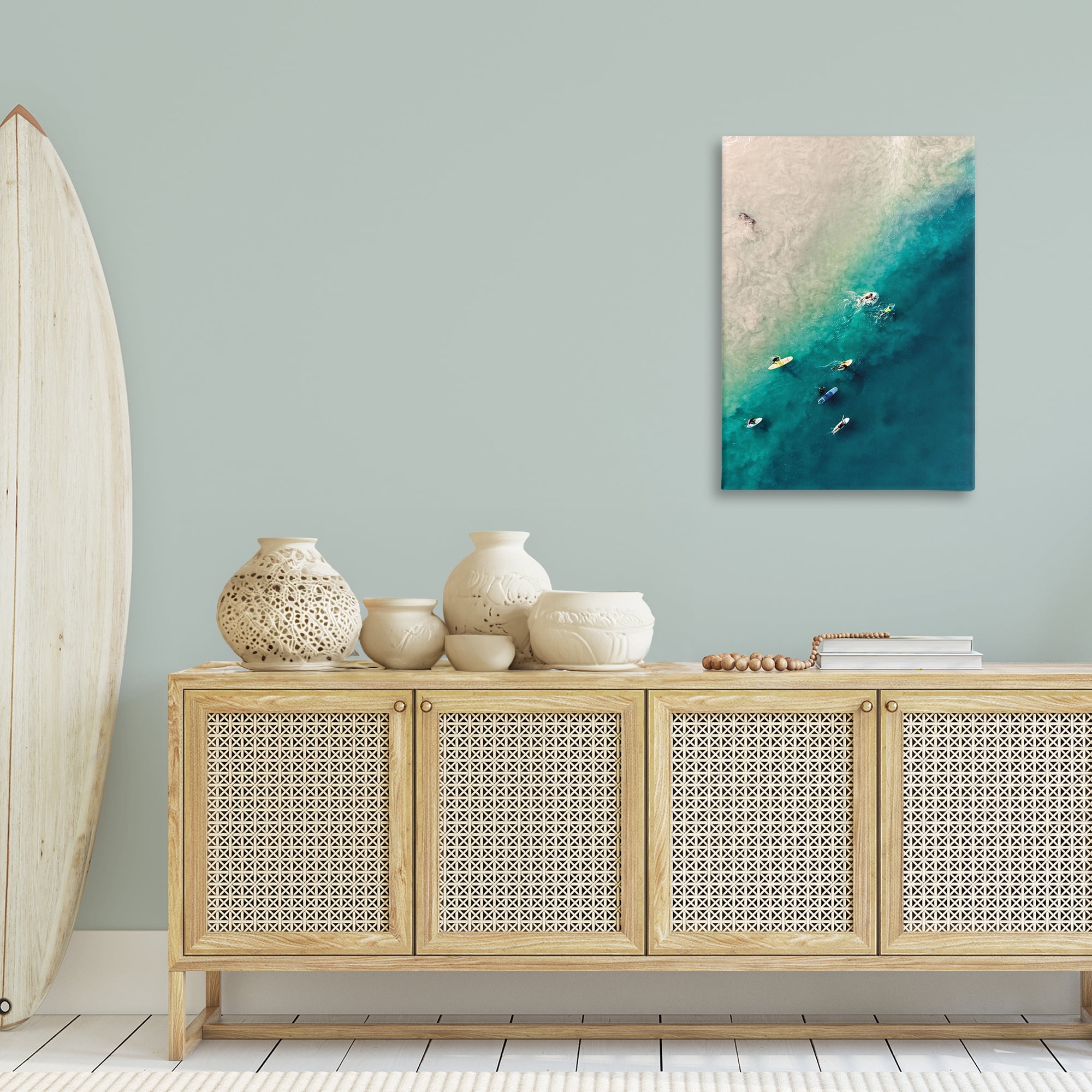 Stupell Industries Surfers on Vivid Shore Nautical & Beach Photography Wrapped Canvas Art Print Wall Art, 24 x 36