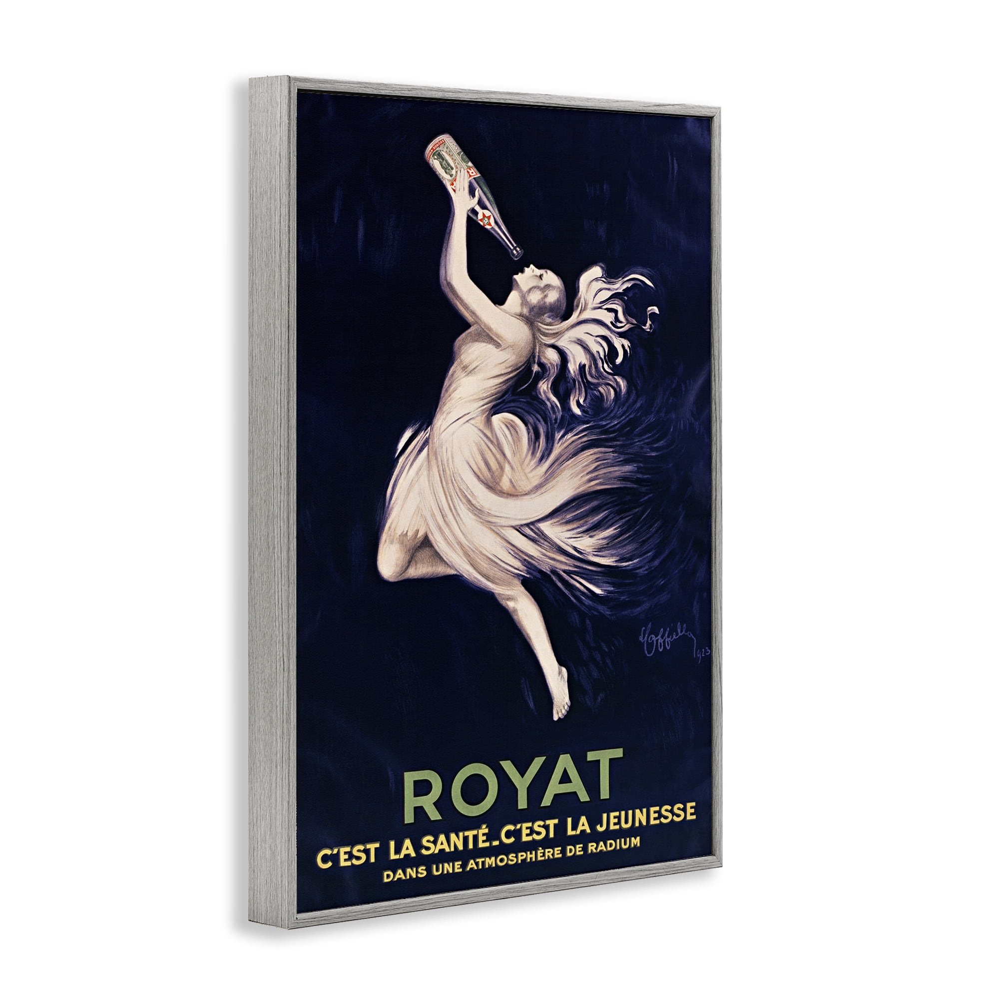 Stupell Industries Royat 1923 Advertisement Gray Framed Giclee Art, design by Leonetto Cappiello