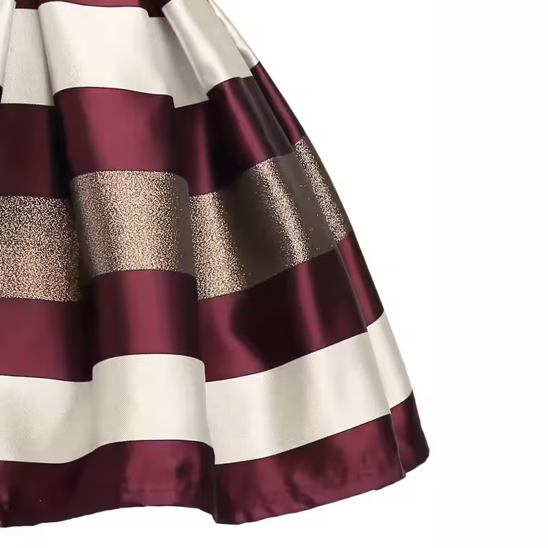 thumbnail image 4 of Vestido de princesa con hombros descubiertos para niñas, elegante y elegante, sin mangas, de algodón, forrado con cordones, perfecto para fiestas y actuaciones, 4 of 6