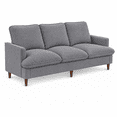 thumbnail image 5 of Doyolan 89.8" 3-Seater Sofa Couch for Living Room, Large Upholstered Sofa with Soft Cushions and Wide Seats, Modern Comfy Couch, Gray, 5 of 6