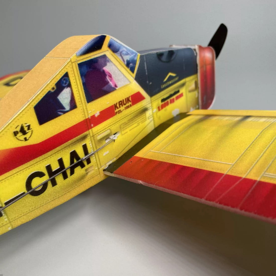 MinimumRC PZL-106 RC Airplane, 320mm Wingspan Lightweight Foam 4CH RC Aircraft with Gyro Stabilized & Water Landing Capability for Hobbyists