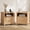 Natural Oak, variant on Satifur Nightstand with Charging Station and Smart LED Lights, Modern Fluted Bedside Table with 2 Drawers, End Table for Bedroom and Living Room, American Walnut, Set of 2