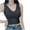 Gray, variant on Athletic Tank Tops for Women Beautiful Back Sports Fixed Cup Shock Tank Top Round Neck Strap Tank Top