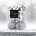 thumbnail image 2 of STP Goods Christmas Ball Ornament Set of 12 Pcs 2.4" (6 cm) Shatterproof Christmas Tree Ornament Plastic Christmas Tree Hanging Decoration Holiday Décor, Silver, 2 of 2