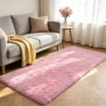 thumbnail image 2 of Shag Runner Rug for Bedroom Living Room 2x6 Upgrade Non-Slip Fluffy Soft Bedside Rugs,Pink Shaggy Carpet for Kids Girls Boys Dorm Nursery Home Decor Aesthetic, 2 of 15