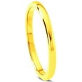 thumbnail image 2 of Charming Jewelers Tungsten Wedding Band Ring 2mm for Men Women Comfort Fit 18K Yellow Gold Plated Dome Round Polished Lifetime Guarantee Size 13, 2 of 5