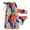 Orange, variant on Lu's Chic Women's Sexy 3 Piece Bathing Suit Brazilian Bikini Bottoms Sheer Cheeky Cover Up Wrap Low Rise Summer Backless Swimsuit Printed Red 12