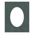 thumbnail image 3 of Dark Grey Suede Picture Frame Mat for 16x24 Frames - Oval Opening for 13x19 Photos - 1 Mat, 3 of 7