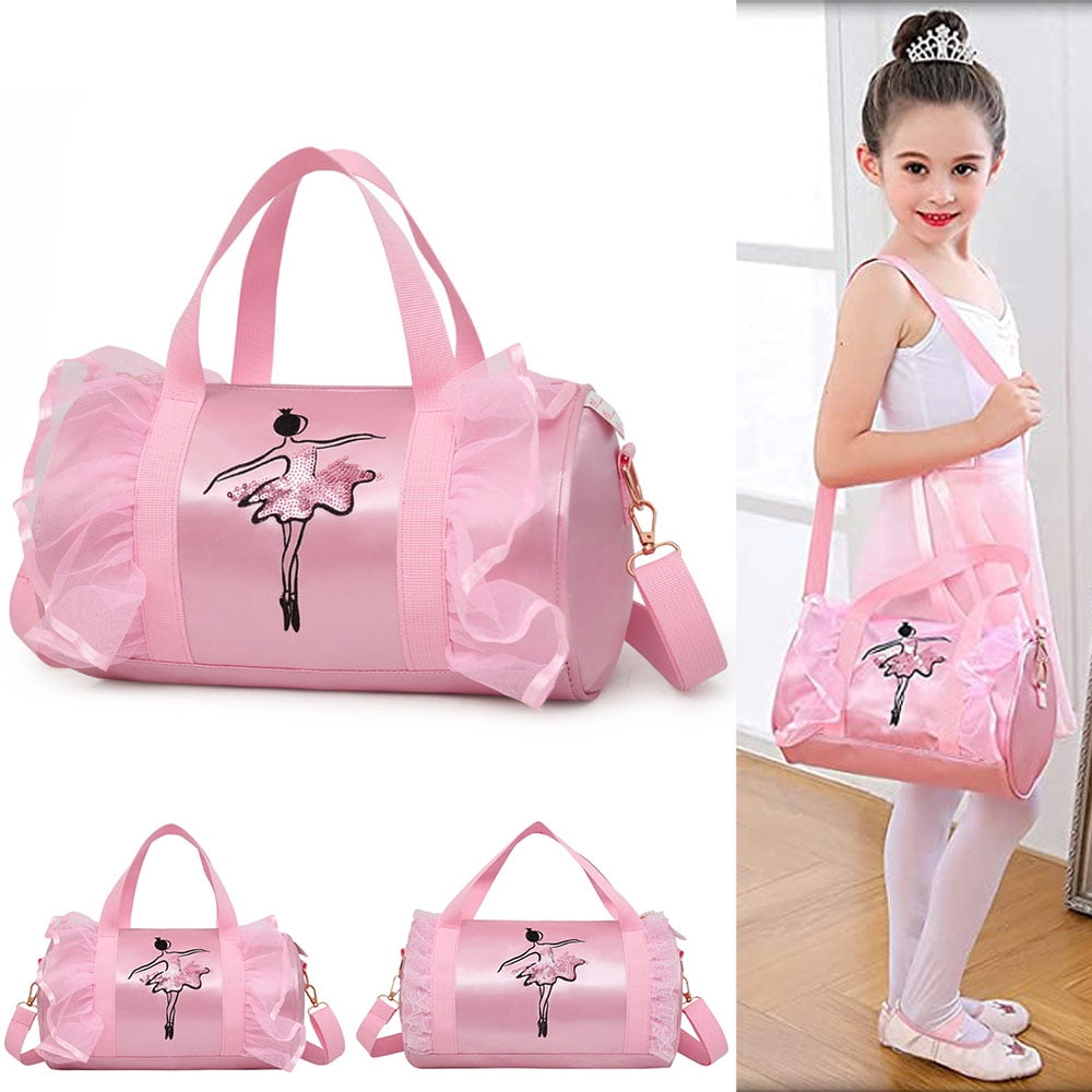 Details about   Kids Lace Ballet Bag Dancing Duffle Portable Ballerina Backpack Tear Resistant 