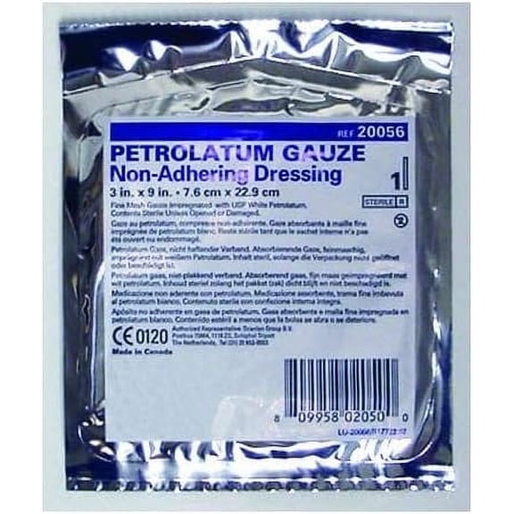 McKesson 61-20056 Petrolatum Gauze Non-Adhering Dressing 3 in. x 9 in. (Each)