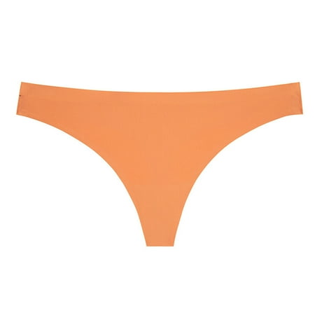 Sehao Thong Underwear Women   Ladies Panties Low Rise Panty Panties For Women Women Gifts Orange M
