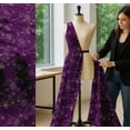 thumbnail image 5 of Soimoi Purple Cotton Cambric Fabric Grass & Wildflower Floral Print Sewing Fabric Yard 56 Inch Wide, 5 of 7