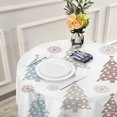 thumbnail image 6 of Coolnut Christmas Round Tablecloth, Wrinkle Free Soft Table Cloth with Lace, 60 Inch Table Cover for Kitchen Dining Tables, Hotels, Banquets, Camping Parties House Decor, 6 of 7