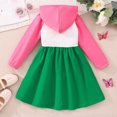 thumbnail image 7 of Girls Hooded Sweatshirt Dresses Rainbow Mesh Long Sleeve A Line Christmas Dress Fall Casual Cute Toddler Clothes Hot Pink 5 Years, 7 of 7