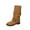 Brown, variant on Willtoo Flat Boots With Fringe For Women,Mid Calf Boots For Women Low Heel,Suede Ankle Boots Black