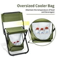 thumbnail image 5 of Super Joy Folding Portable Camping Fishing Chair with Oversized Cooler Bag Indoor Outdoor, Green, 5 of 6