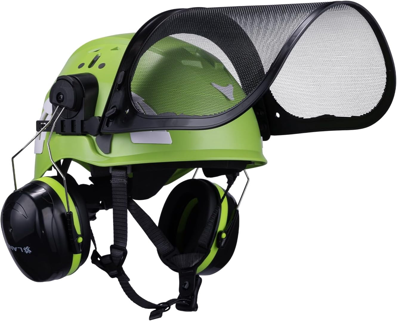 Land Helemts AeroPro ArborKit - Type 1 Class C Forestry Safety Kit - Includes Earmuffs, Faceshield & Safety Helmet - ANSI/ISEA Z89.1 - Red