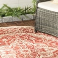 thumbnail image 4 of SAFAVIEH Beach House Stanice Medallion Indoor/Outdoor Area Rug, Red/Creme, 4' x 4' Round, 4 of 6