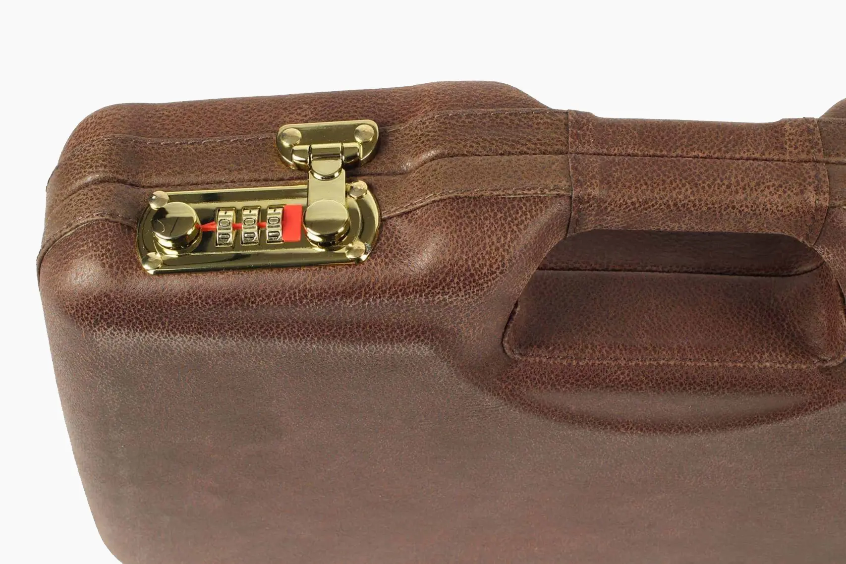 2018SPLX/8686: Luxury Leather Trim 1911 Travel Hard Case for 1 Handgun + 2 Mags + Ammo