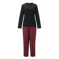 thumbnail image 3 of RUINIXCW Christmas Pajamas for Family Matching Pajamas Set Xmas Jammies Holiday Outfit for Couples Women Men PJS Set Plaid Sleepwear Loungewear, 3 of 10