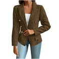 thumbnail image 2 of Dgankt Blazers for Women Fashion Casual Solid Color Long Sleeve Button up Suit Jacket,Size S-2XL, 2 of 7