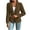 Coffee, variant on Womens Tweed Blazers Fashion Casual Long Sleeve Double Breasted Open Front Blazer Jackets Work Suits Black XXL