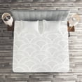 thumbnail image 3 of Ambesonne Grey and White Quilted Coverlet 3 Pcs, Vintage Circles, Queen Size, Warm Taupe White, 3 of 4